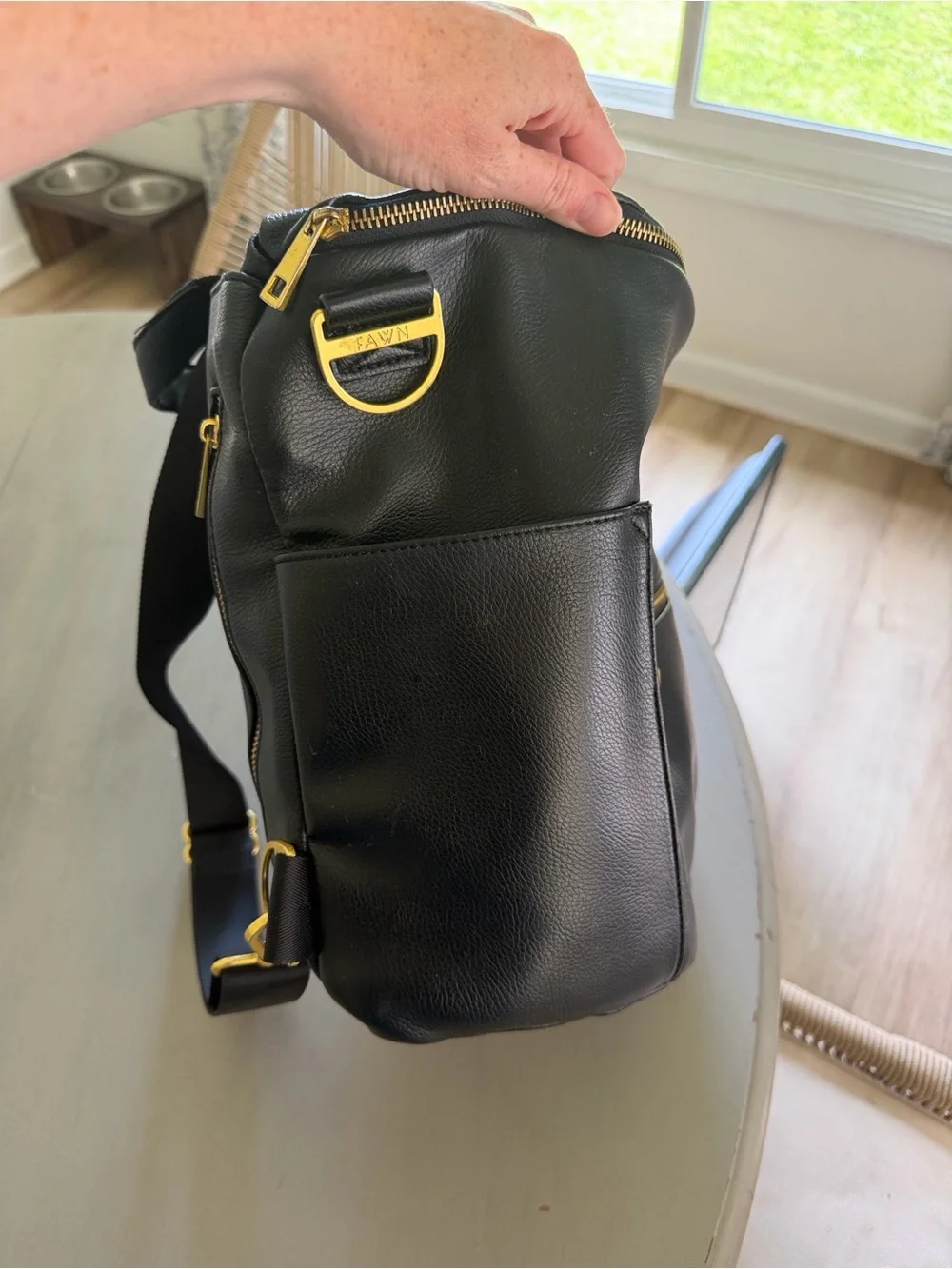 Fawn Design Black Original Diaper Bag